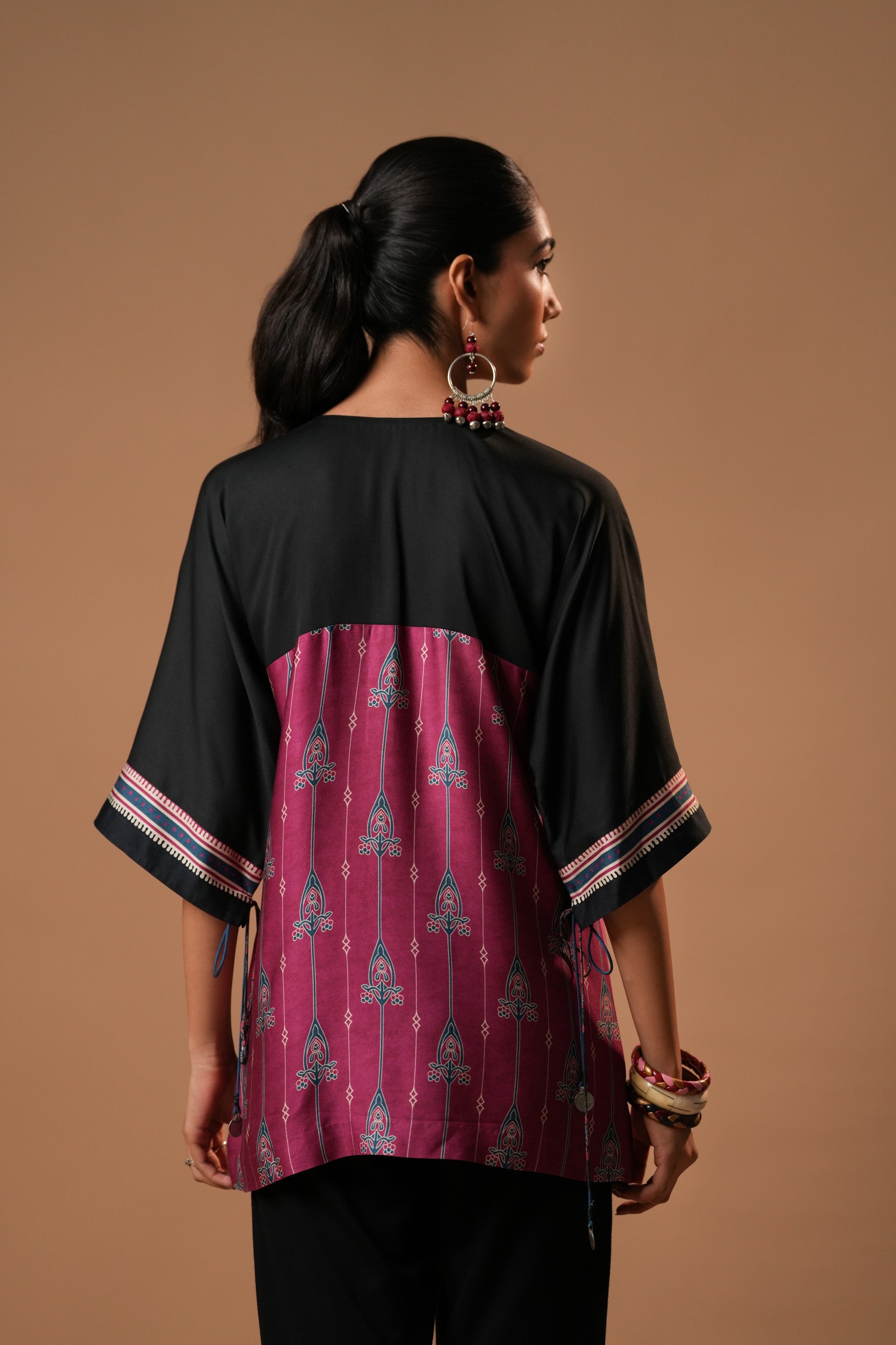 Zehraani Printed Top with Sleeves
