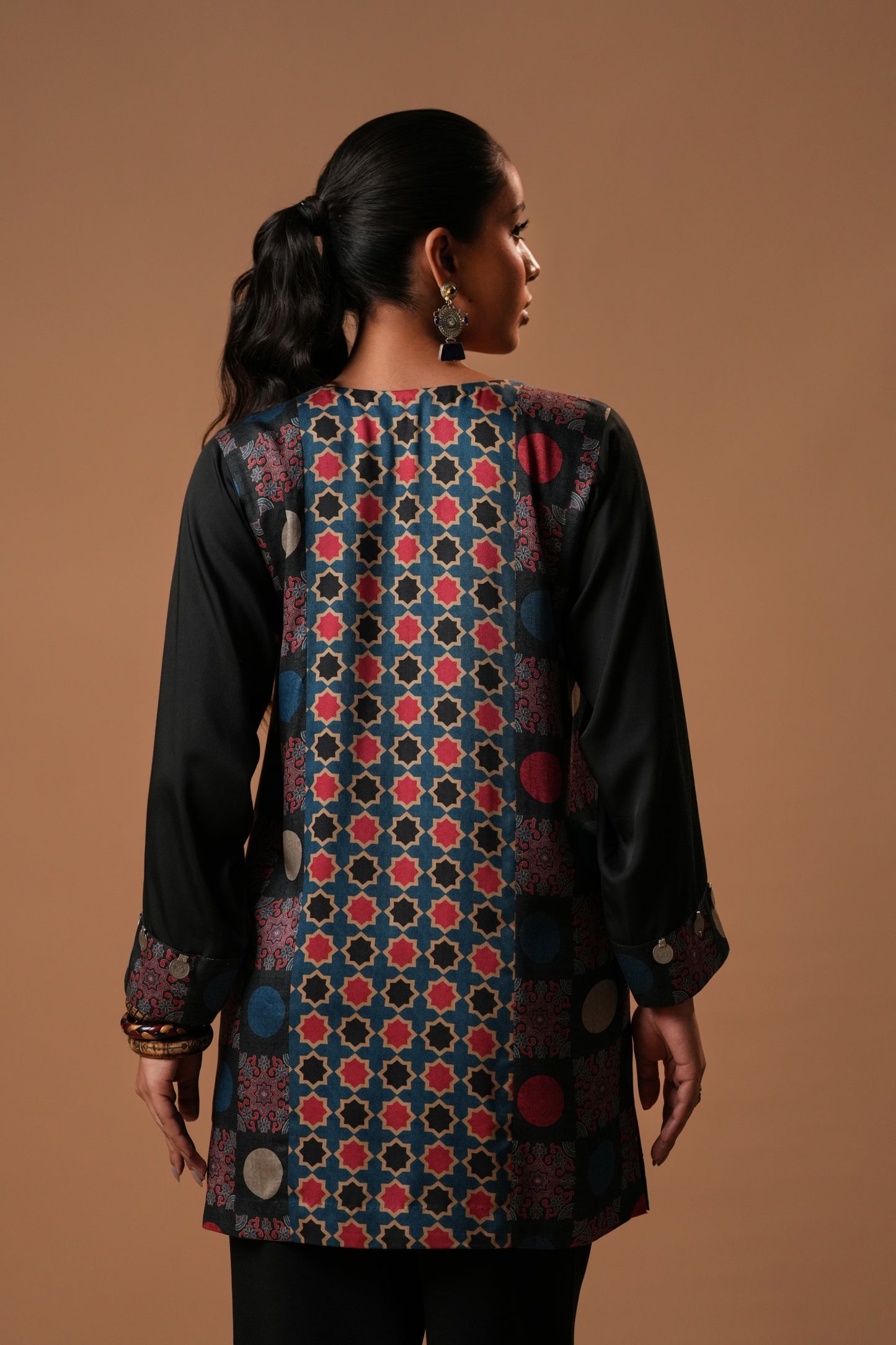 Mehraani Printed Kurti with Long Sleeves