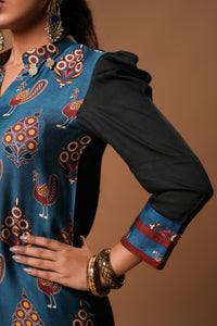Morira Printed Short Kurti with Long Sleeves