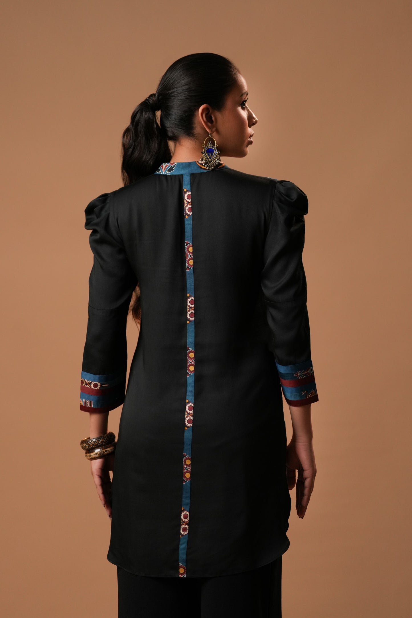 Morira Printed Short Kurti with Long Sleeves