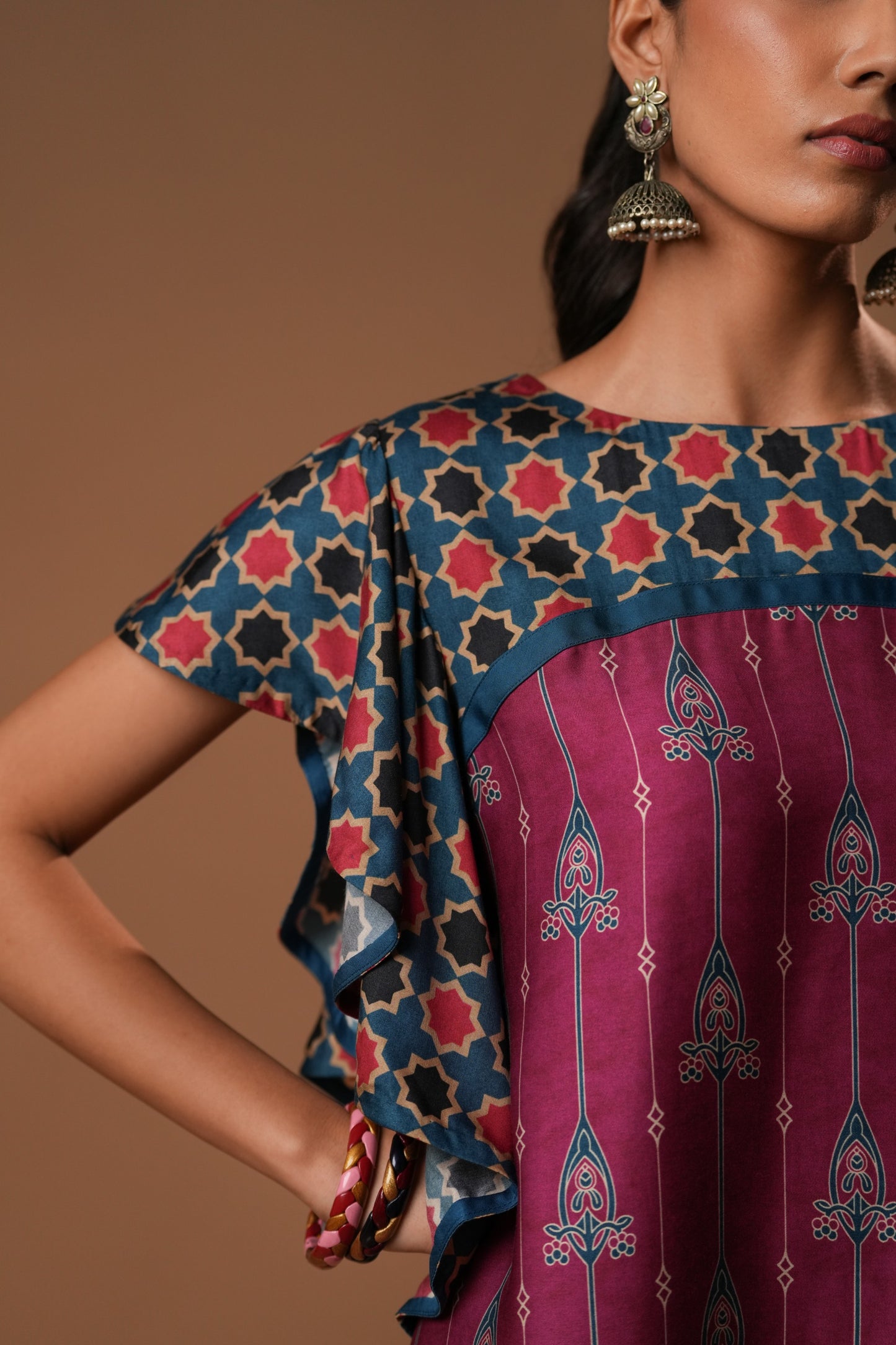 Gulraahi Geometrical Printed Top