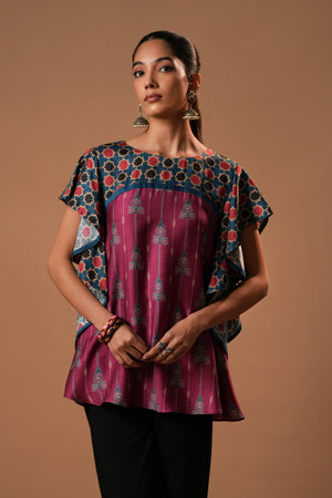 Gulraahi Geometrical Printed Top