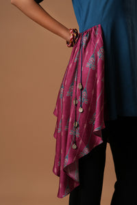 Mehreen Asymmetrical Printed Kurti with Sleeves
