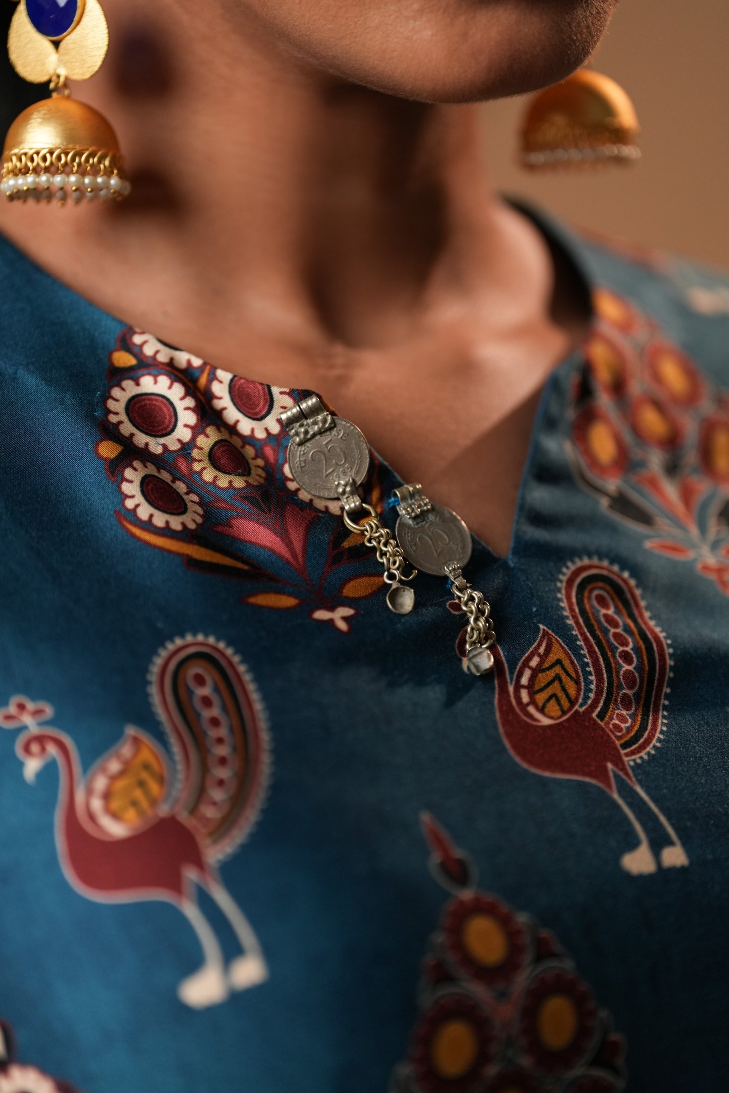 Neelmor Asymmterical Top with Printed back