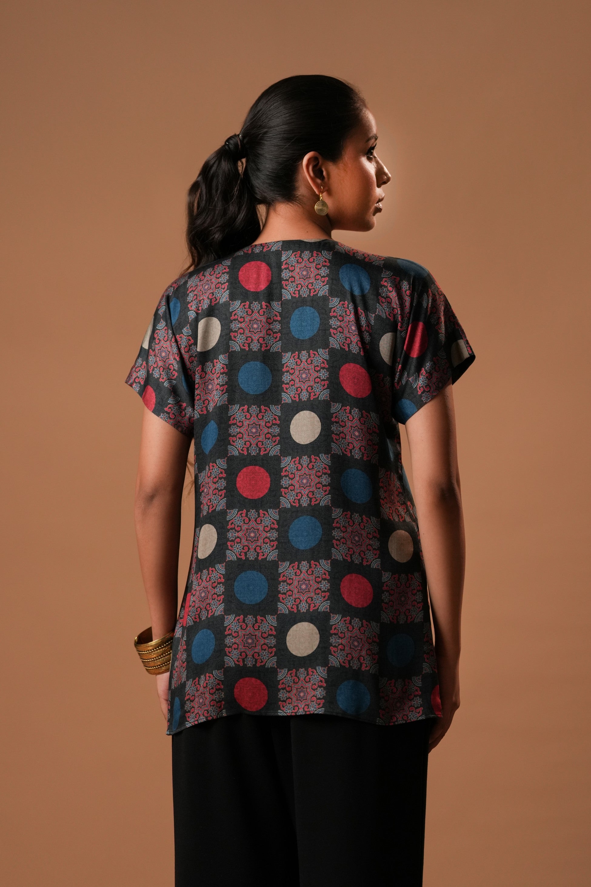 Gulnisa Printed Top with a Tie-up