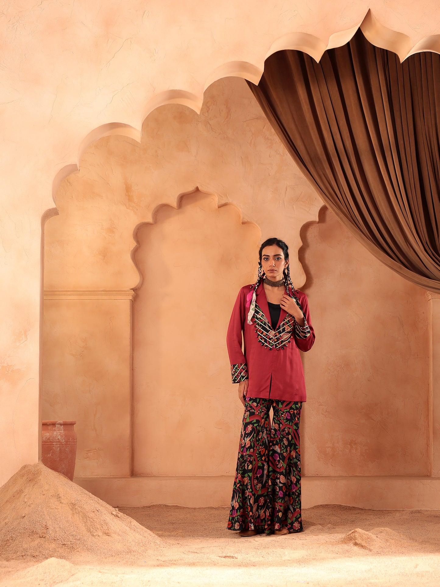 Raktima Gota Blazer Sharara Set