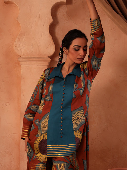 Button Embellished Kurti