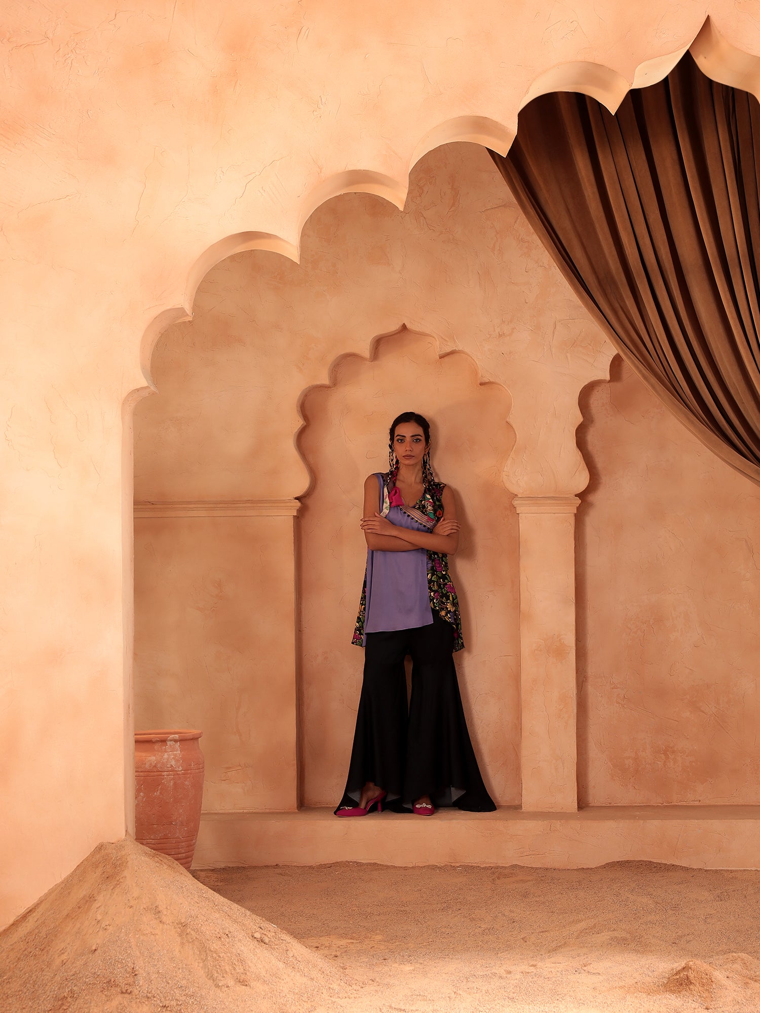 Aafreen Button Top Set